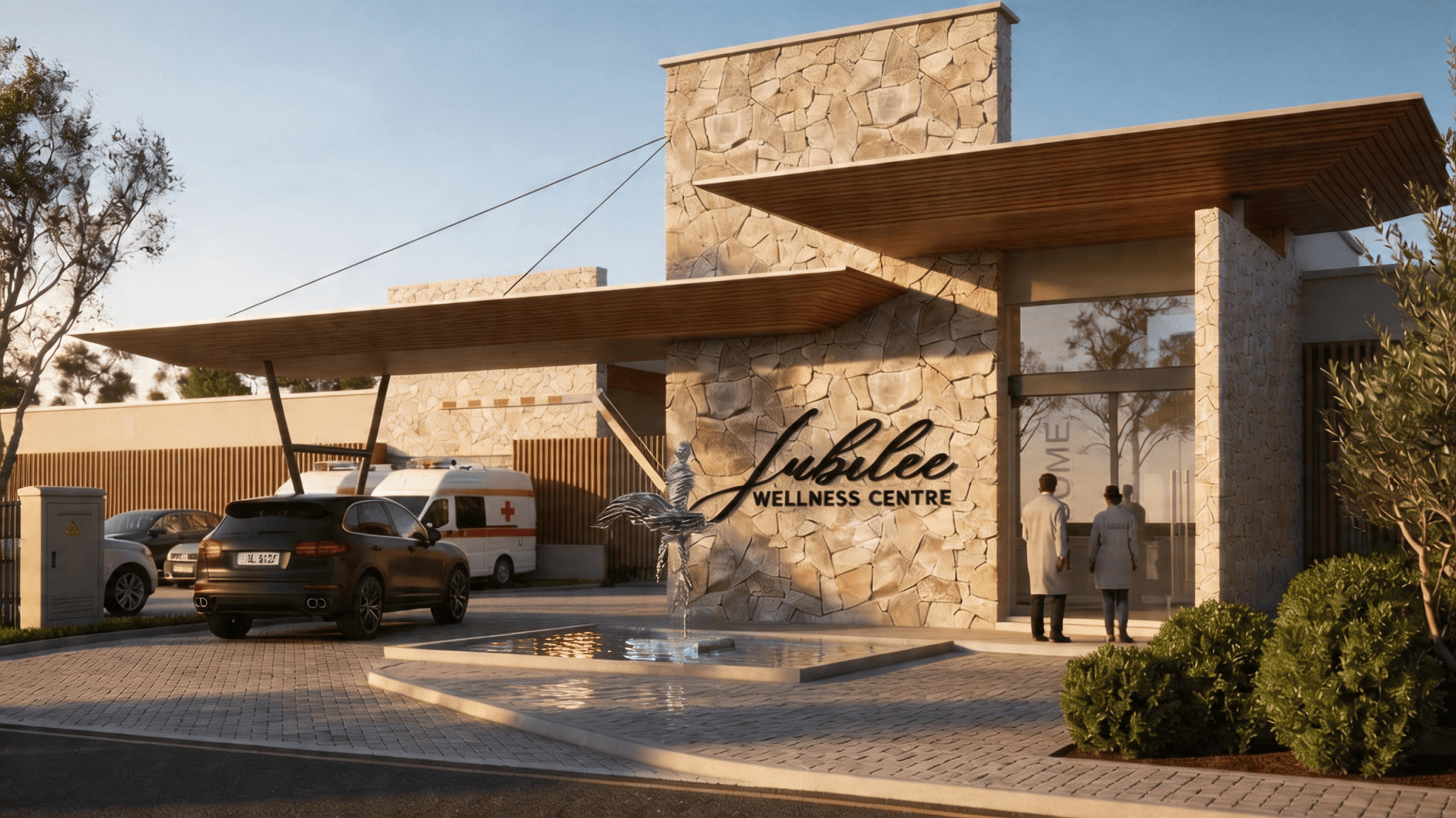 Jubilee Psychiatric Hospital entrance render